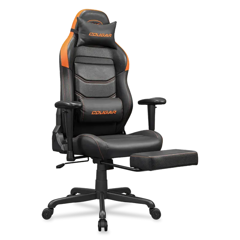 Scaun Gaming Cougar Explore Neo, PVC Piele, Negru | Portocaliu