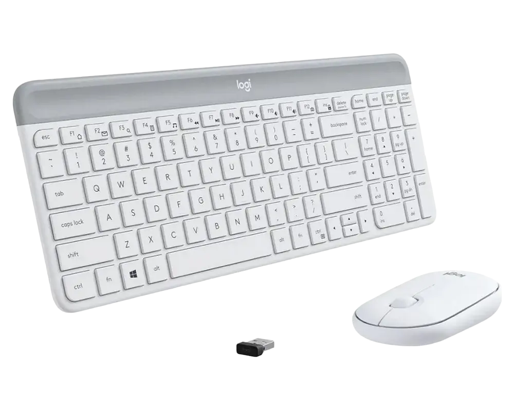 Tastatură și mouse Logitech MK470, Fără fir, Alb