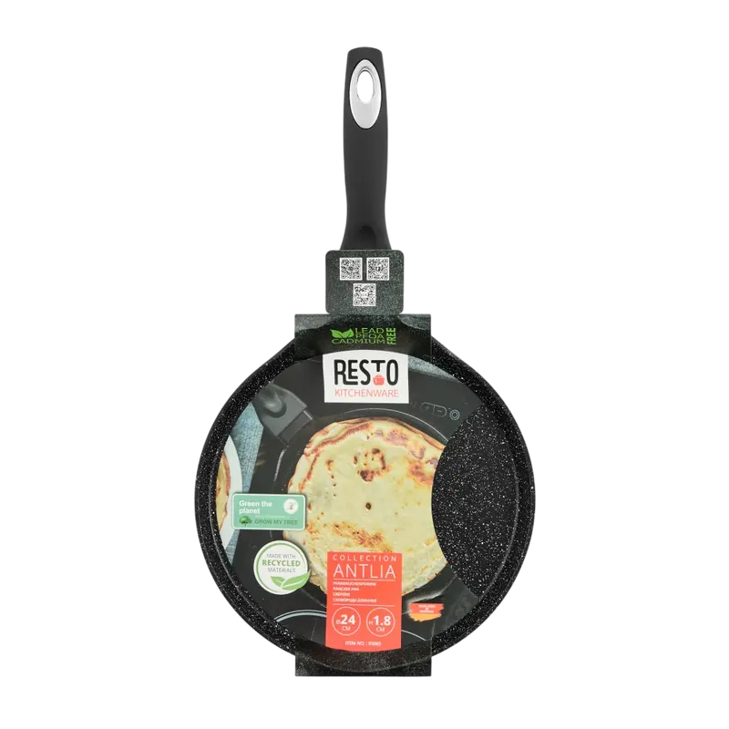 Блинная сковорода RESTO 93065, 24см, Чёрный