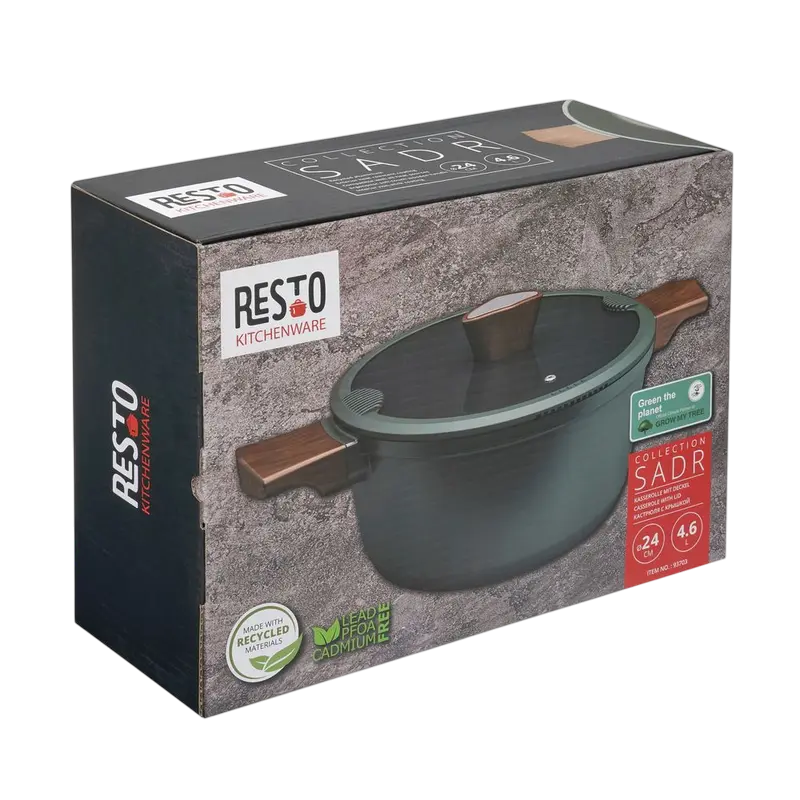 Tigaie RESTO 93703, 4.6l, 24cm, Verde