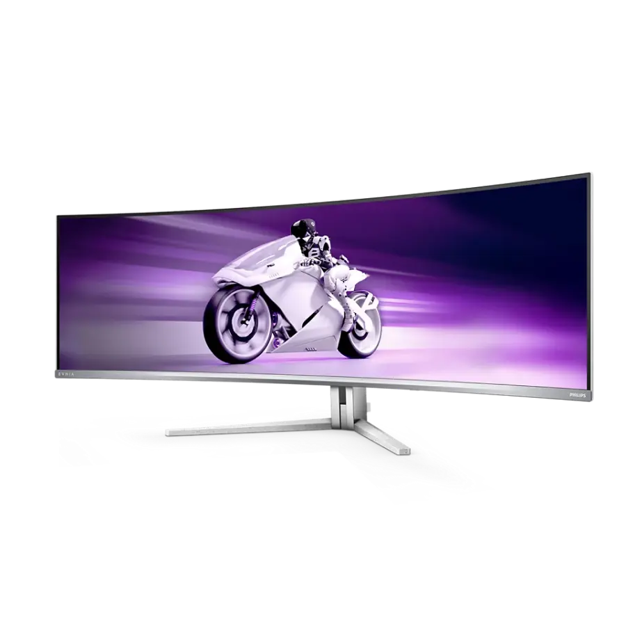 49" Monitor Gaming Philips 49M2C8900, QD OLED 5120x1440 Dual QHD, Alb