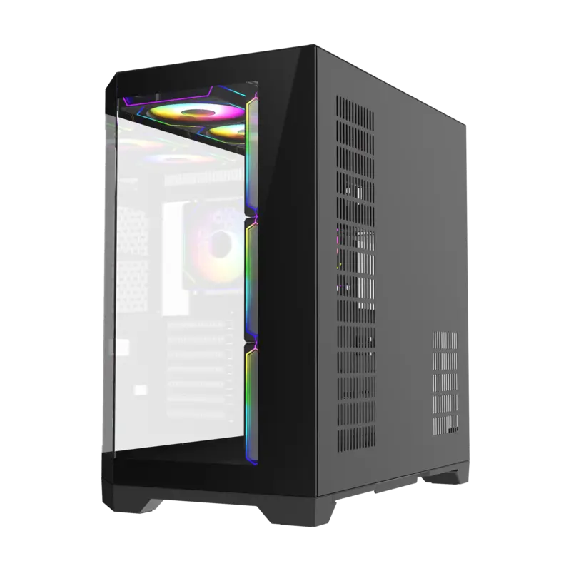 Carcasă PC Gamemax HYPE-A, Midi-Tower, Fără PSU, Negru