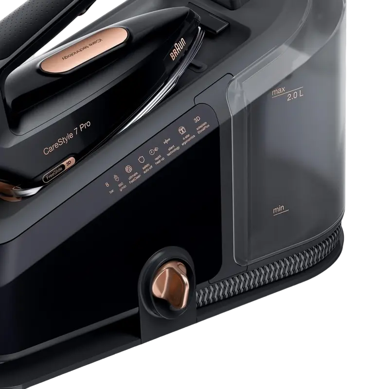 Fier de călcat cu generator de abur Braun IS 5249 BK, 2700W, Negru