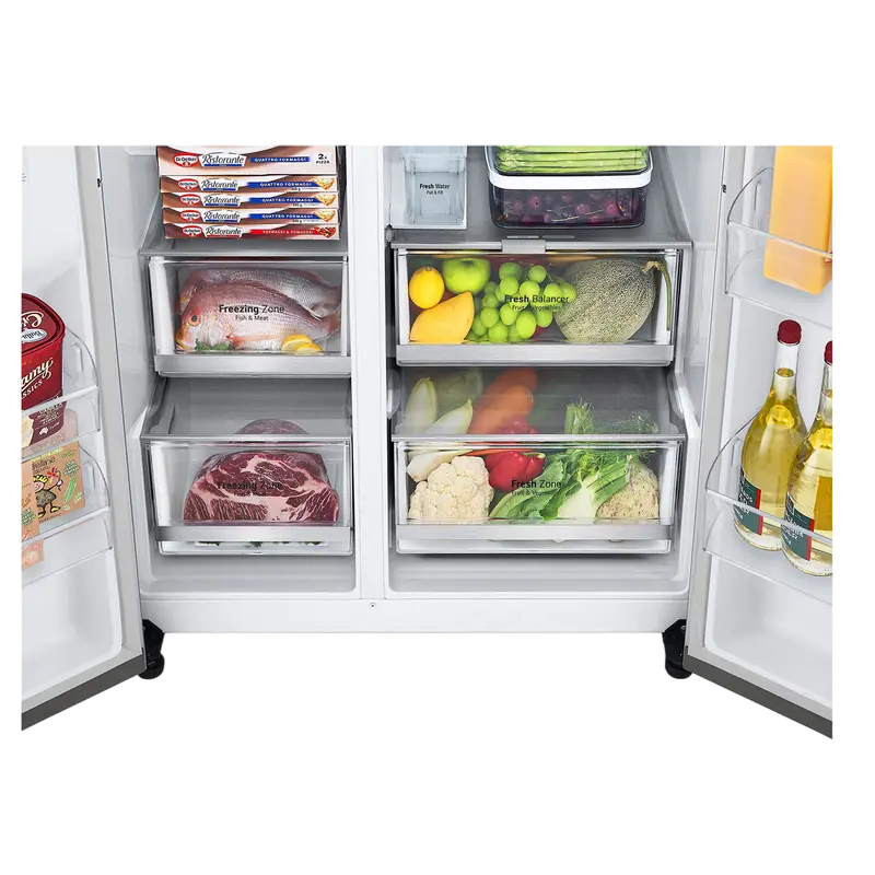 Frigider LG GSXV91MBAE, Argintiu