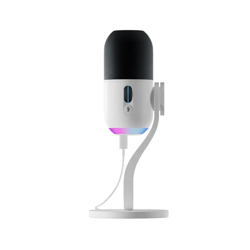 Microfon de gaming Logitech Yeti GX, analogic pe fir, alb