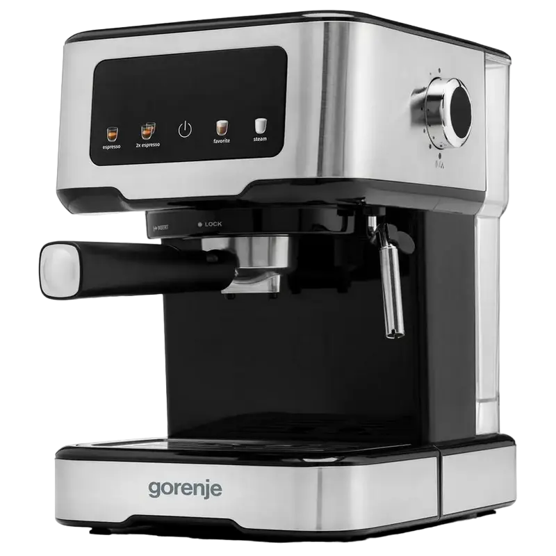 Кофеварка рожковая Gorenje ESCM15CD, 1100Вт, Нержавеющая сталь