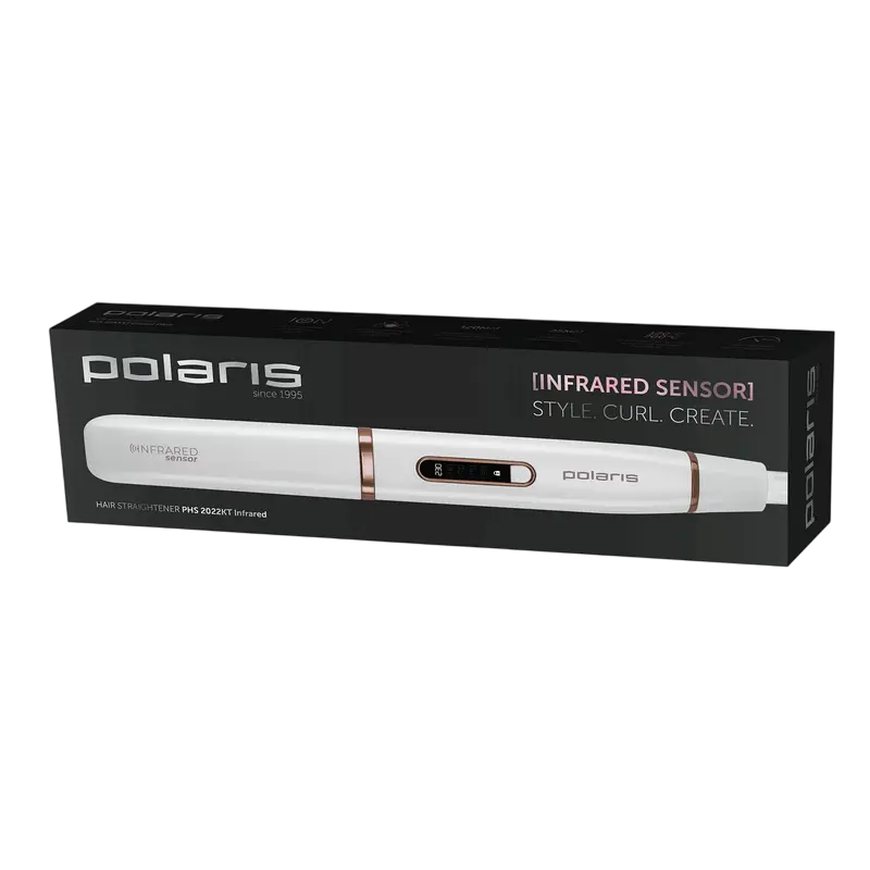 Îndreptător de păr Polaris PHS 2022KT, Alb | Roz