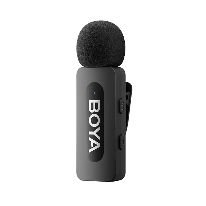 Microfon portabil pentru înregistrare vocală Boya BY-V1 V2.0, Fără fir, Negru