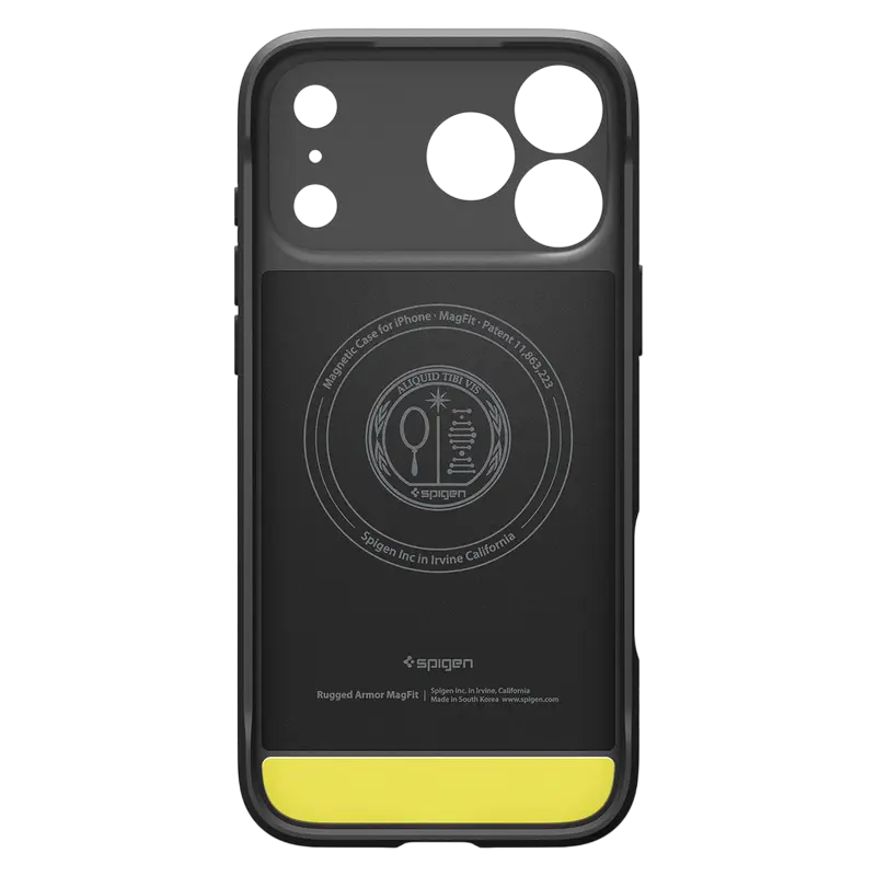 Husă Spigen Rugged Armor Mag pentru Apple iPhone 17 Pro Max, Negru Mat