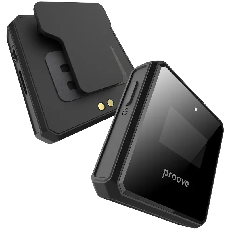 Microfon portabil pentru înregistrare vocală Proove Forum, Fără fir, Negru