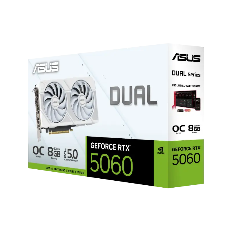 Placă video ASUS DUAL-RTX5060-O8G-WHITE, 8GB GDDR7 128bit