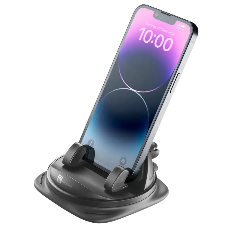 Suport pentru smartphone Cellularline Dash Hub 360, Negru
