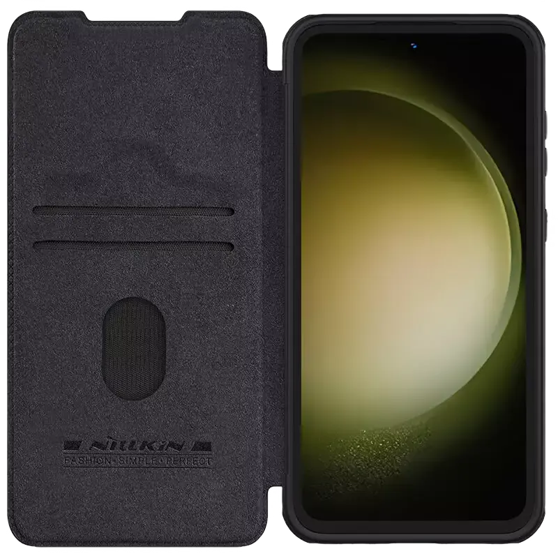 Чехол книжка Nillkin для Samsung Galaxy S23 FE Qin Pro, Чёрный