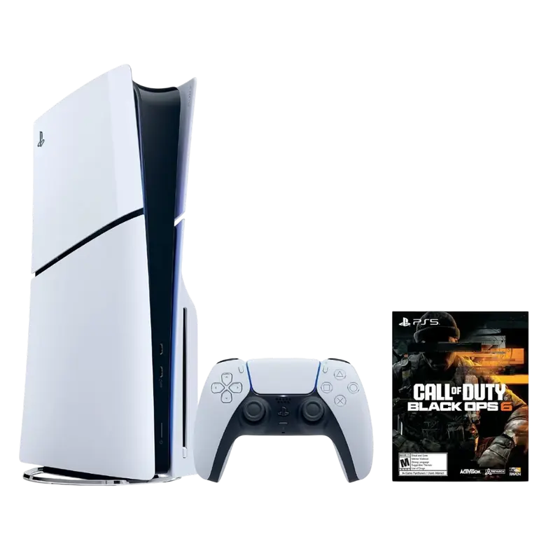 Consolă de jocuri SONY PlayStation 5 Slim Disc Edition + Call of Duty Black Ops 6, Alb