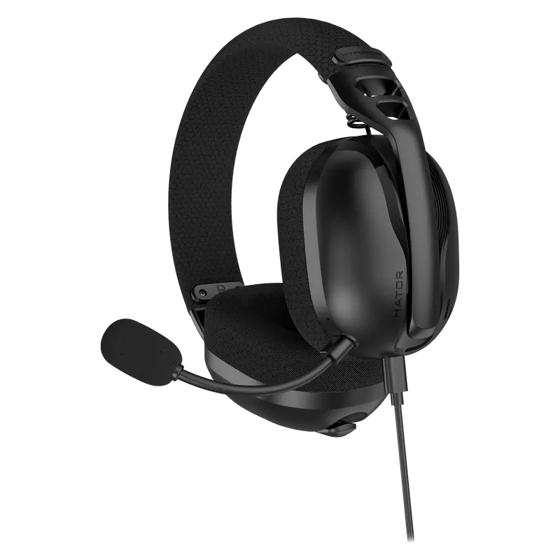 Căști gaming HATOR Hyperpunk 3 USB, Cu fir, Negru