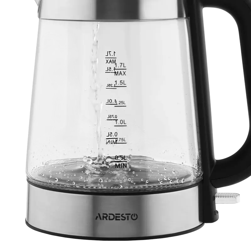 Fierbător electric Ardesto EKL-F200, Oțel Inoxidabil | Negru