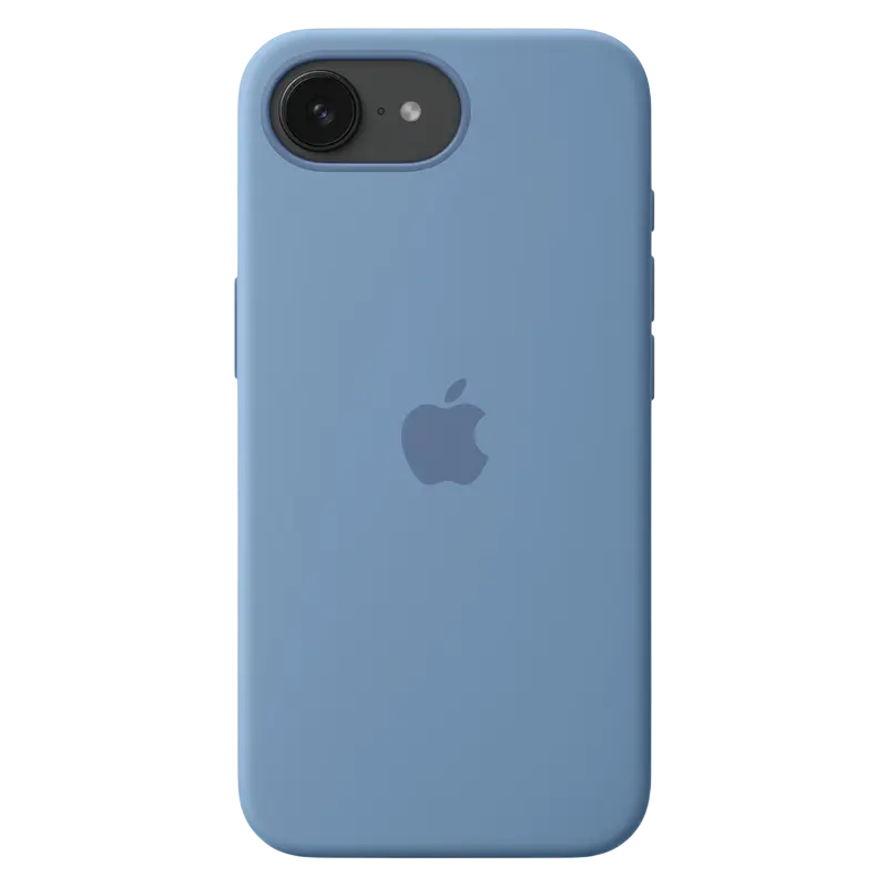 Husa Apple Silicone Case pentru iPhone 16e, Albastru de iarnă