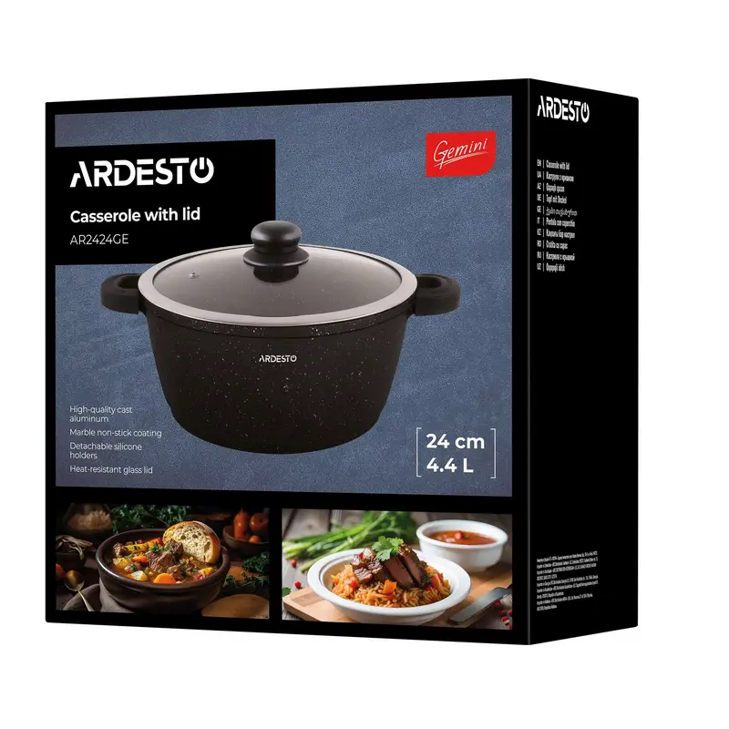 Cratiță Ardesto AR2424GE, 4,4L, 24cm, Negru