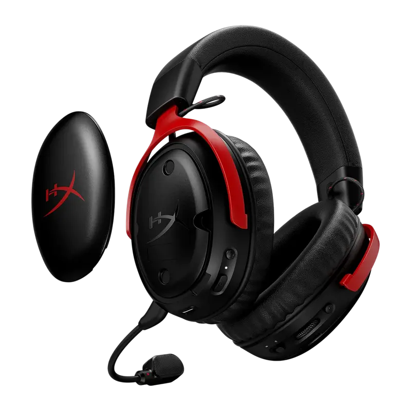 Căști gaming HyperX Cloud III S, Fără fir, Negru | Roșu