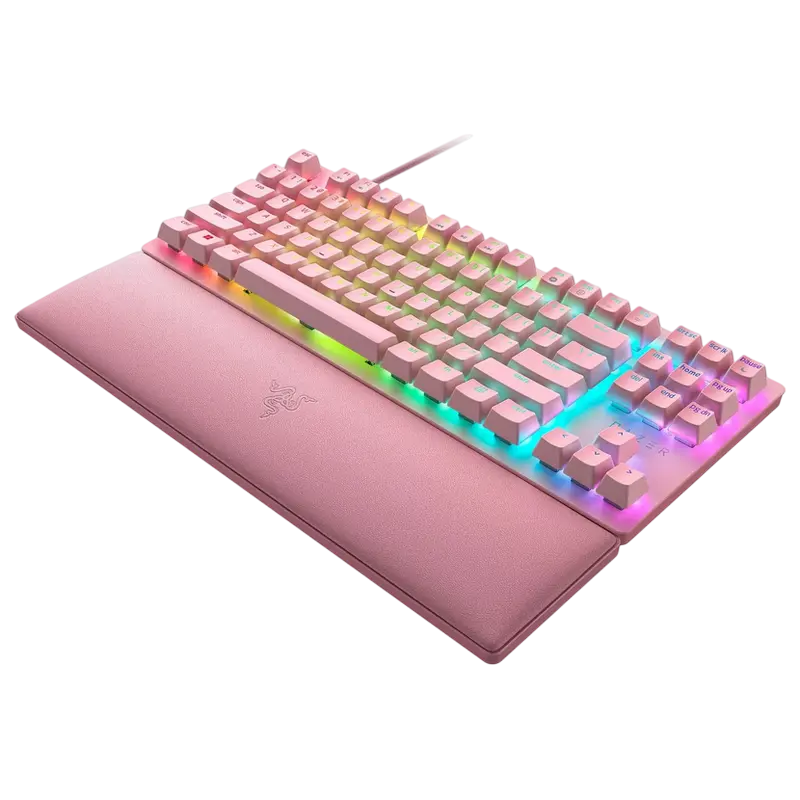 Клавиатура Razer Huntsman V2 TKL, Проводное, Розовый