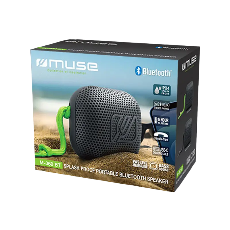 Boxă portabilă MUSE M-360 BT, Negru