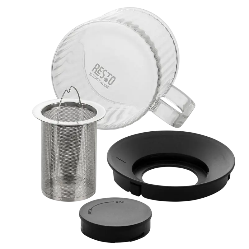 Ceainic cu infuzor RESTO 90517, 1L, Negru