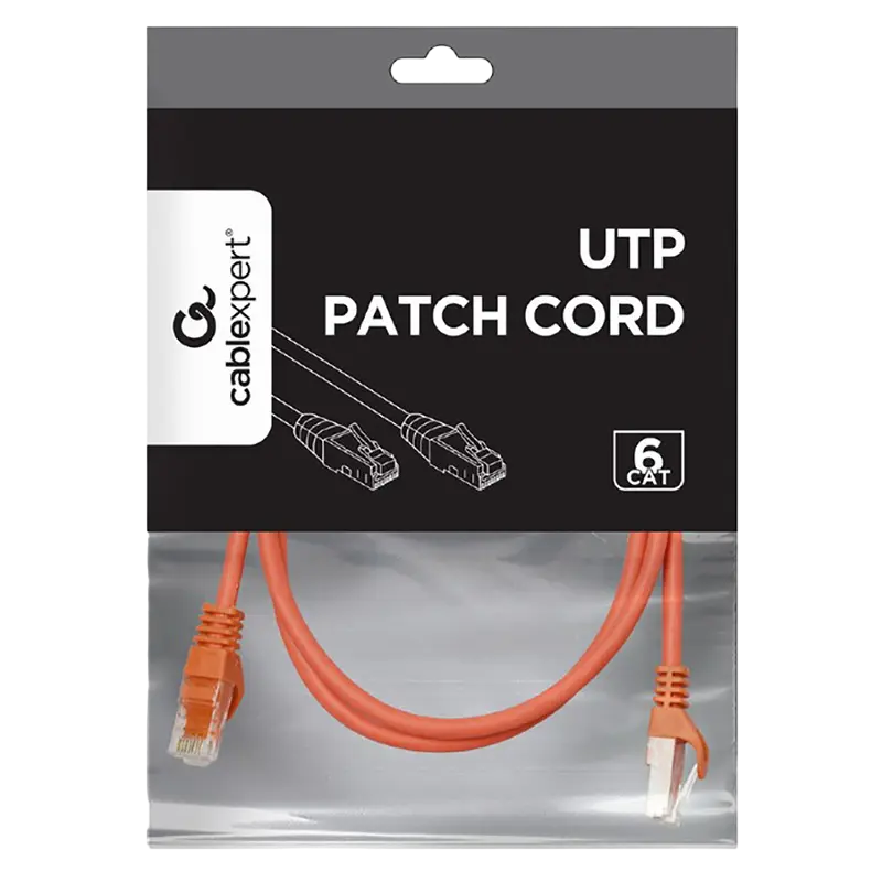 Patch cord Cablexpert PP6U-1M/R, Cat6 UTP, 1m, Roșu