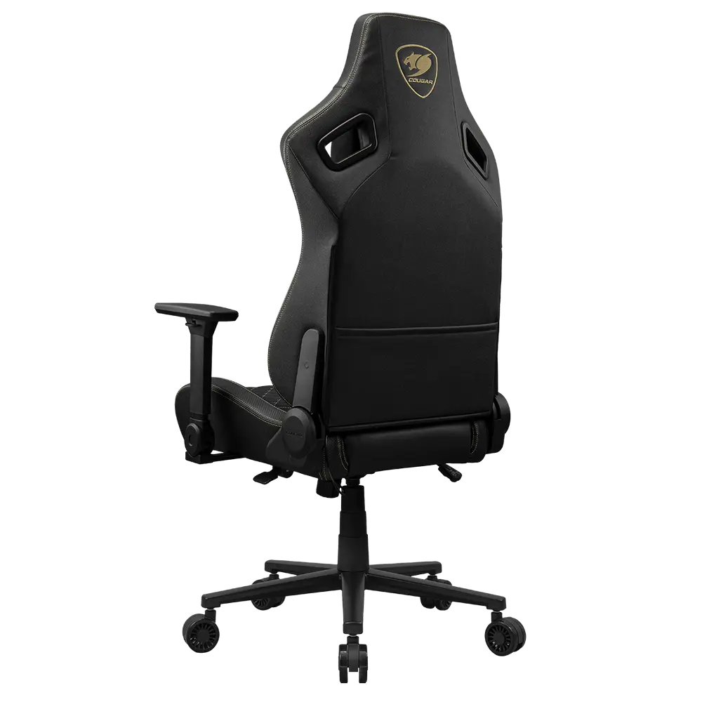 Scaun Gaming Cougar Defensor, Țesătură, PU Piele, Gold F
