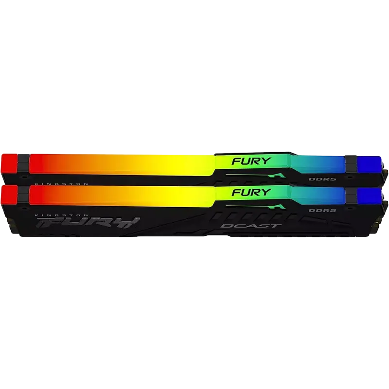 Memorie RAM Kingston FURY Beast RGB, DDR5 SDRAM, 6000 MHz, 32 GB, KF560C30BBEAK2-32