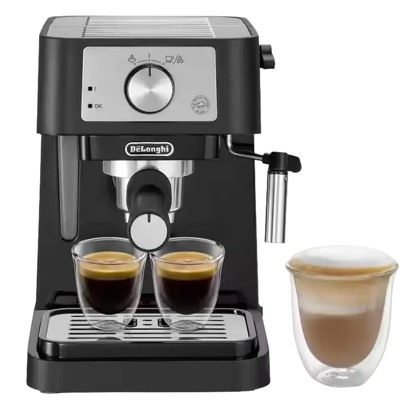 Cafetiera manuala DeLonghi EC260BK, 1100W, Negru