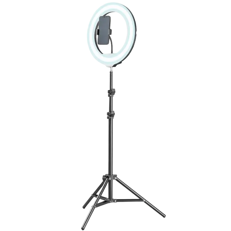 Lampa ring Cellularline Selfie Ring Pro – Universale, Negru