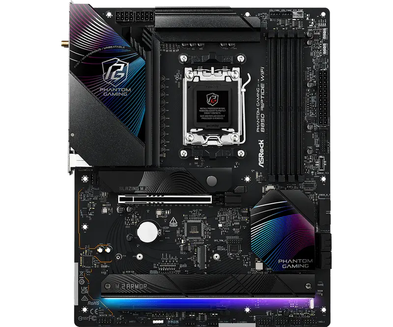 Placă de bază ASRock B850 Riptide WiFi, AM5, AMD B850, ATX