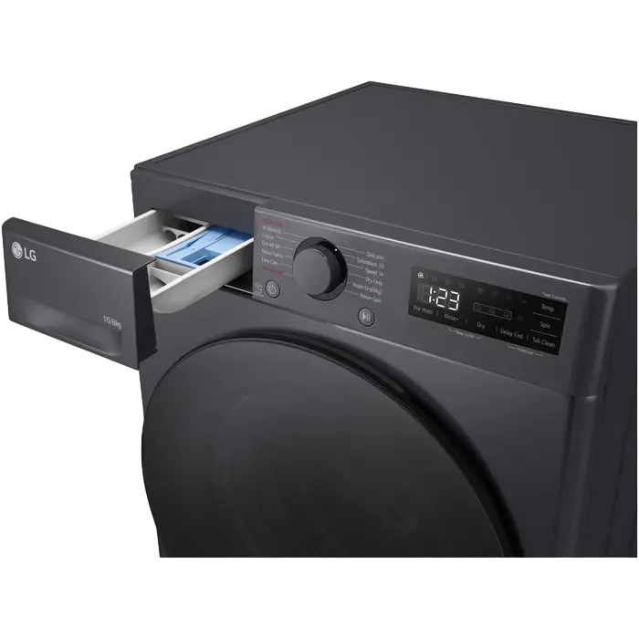 Mașină de spălat și uscat LG F4DR510S2M, 10kg, Gri