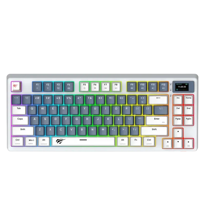 Tastatură Havit KB884L, Cu fir, Alb..
