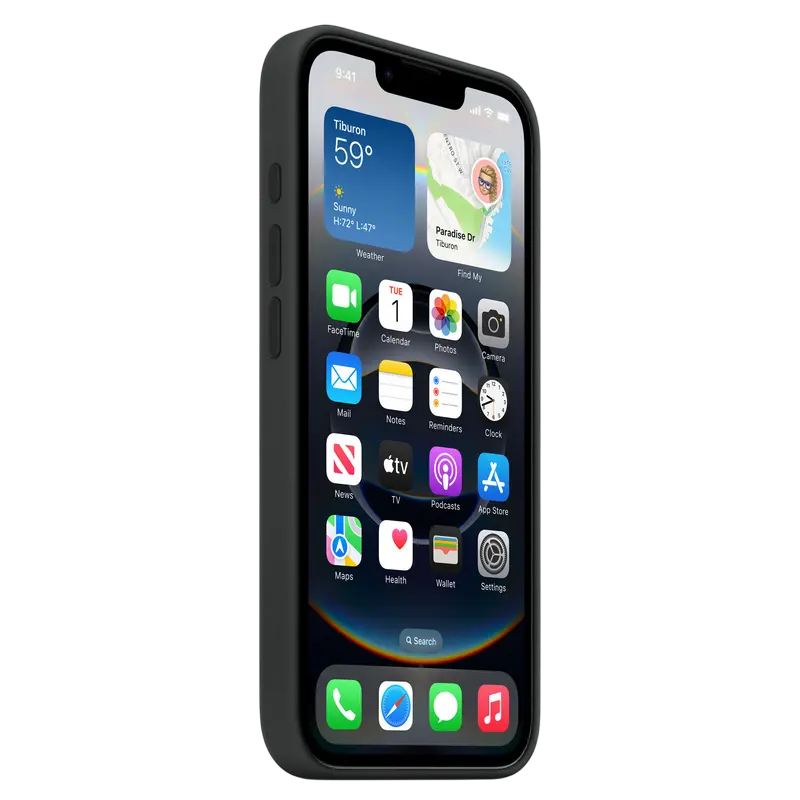 Husa Apple Silicone Case pentru iPhone 16e, Negru