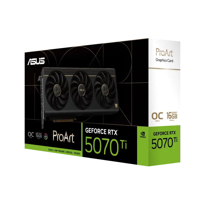 Placă Video ASUS PROART-RTX5070TI-O16G, 16GB GDDR7 256bit