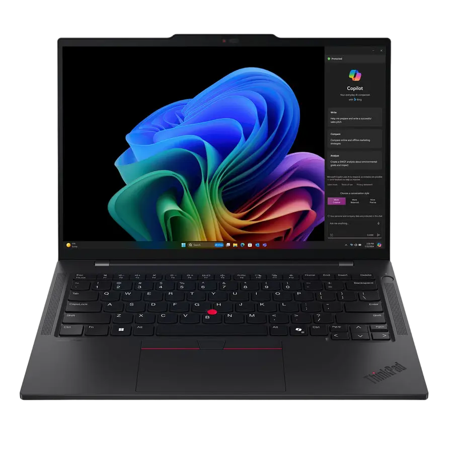 Laptop Business 14" Lenovo ThinkPad T14s Gen 6 (Snapdragon), Negru, Qualcomm Snapdragon X Elite X1E-78-100, 32GB/1024GB, Windows 11 Pro