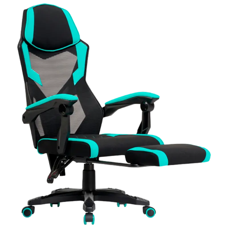 Scaun Gaming Lumi CH09-12, Textil, Negru | Albastru