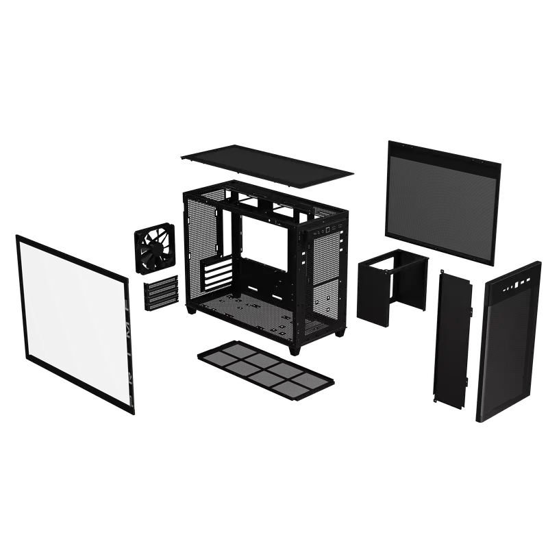 Carcasă PC ASUS Prime AP201 Tempered Glass Edition, Mini-Tower, Negru