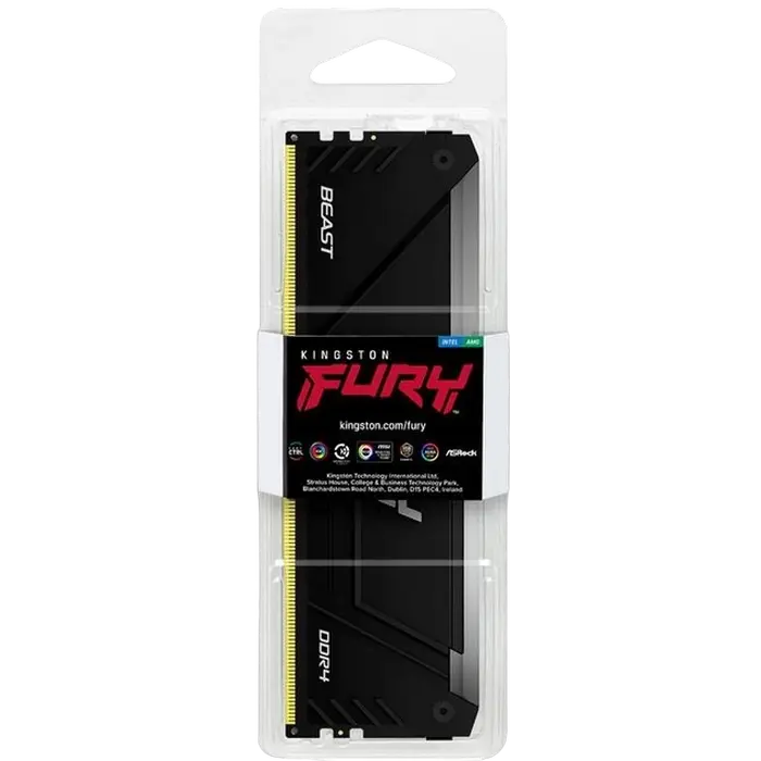 Memorie RAM Kingston FURY Beast RGB, DDR4 SDRAM, 3200 MHz, 8GB, KF432C16BB2A/8