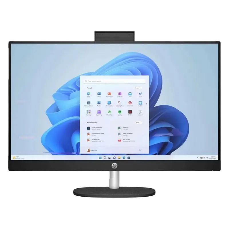 Computer All-in-One HP 27-cr0022ci, 27", Intel Core i7-1355U, 16GB/512GB, FreeDOS, Negru