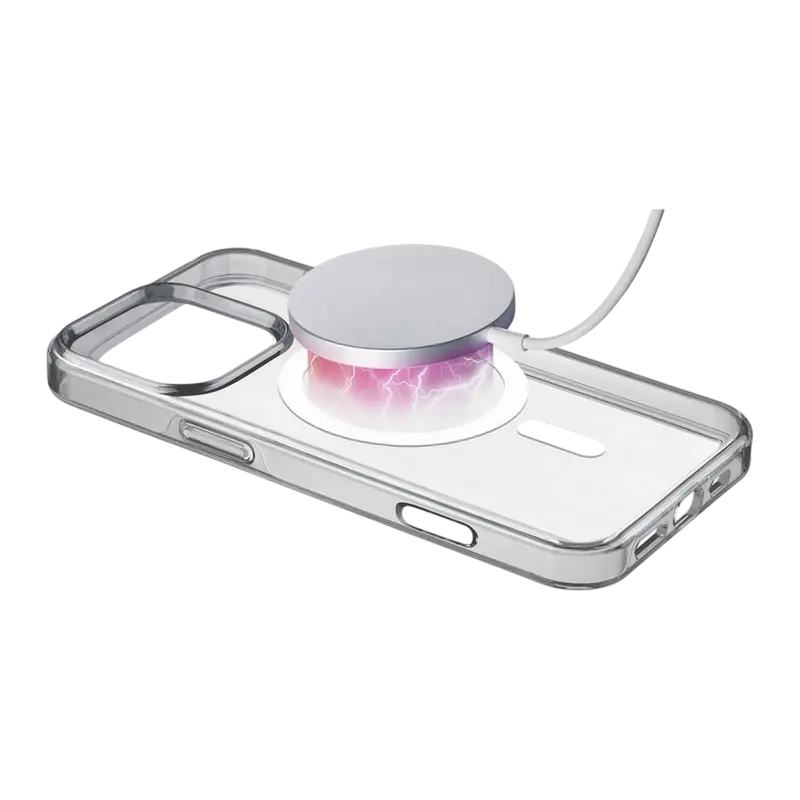 Carcasa Cellularline Gloss Mag - iPhone 16 Pro, Transparent