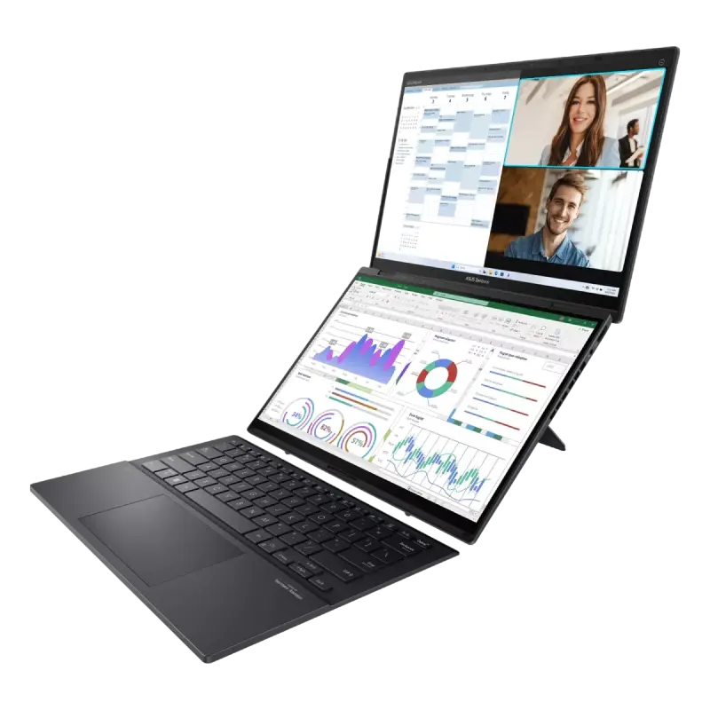 Laptop 14" ASUS Zenbook DUO OLED UX8406MA, Inkwell Gray, Intel Core Ultra 9 185H, 32GB/1024GB, Windows 11 Home