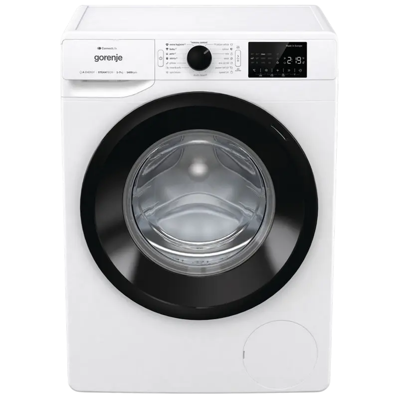 Mașina de spălat Gorenje WPNEI74SA1SWIFI, 7kg, Alb