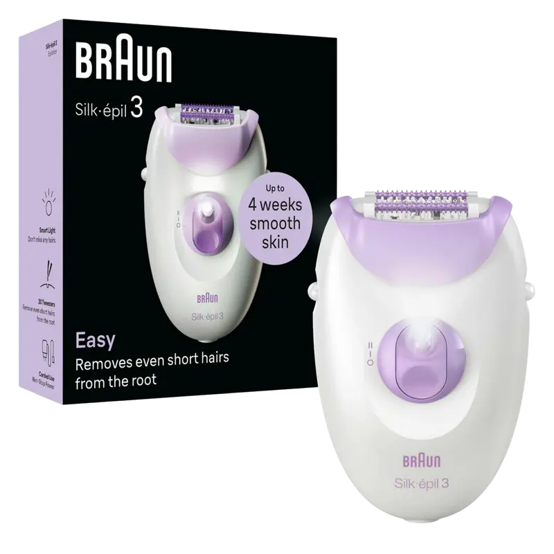Epilator Braun SE3000, Alb | Violet