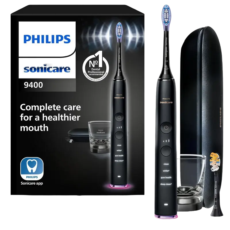 Periuța de dinți electrică sonică Philips HX9917/89, Negru