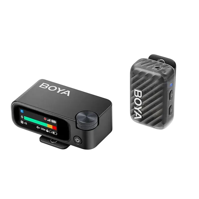 Microfon portabil pentru înregistrare vocală Boya Boyamic 2-01, Fără fir, Negru