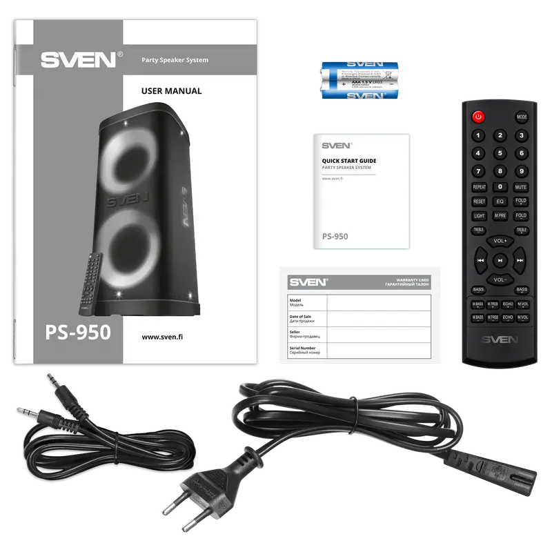 Boxă portabilă SVEN PS-950, Negru