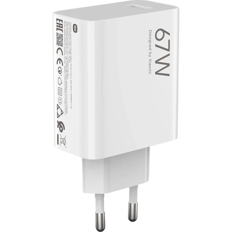 Încărcător Xiaomi HyperCharge Combo, 67W, Alb