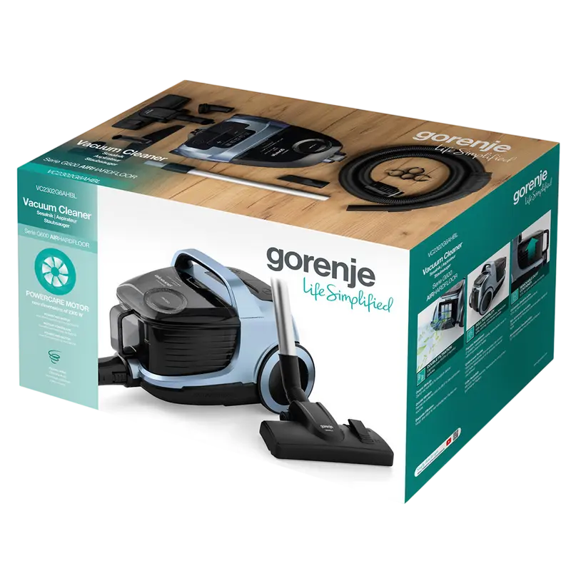 Aspirator Gorenje VC2302G6AHBL, Albastru deschis | Negru